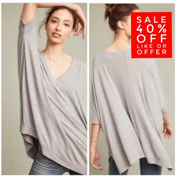 Bordeaux Tops - Anthropologie Bordeaux Jane Oversized Dolman Top S